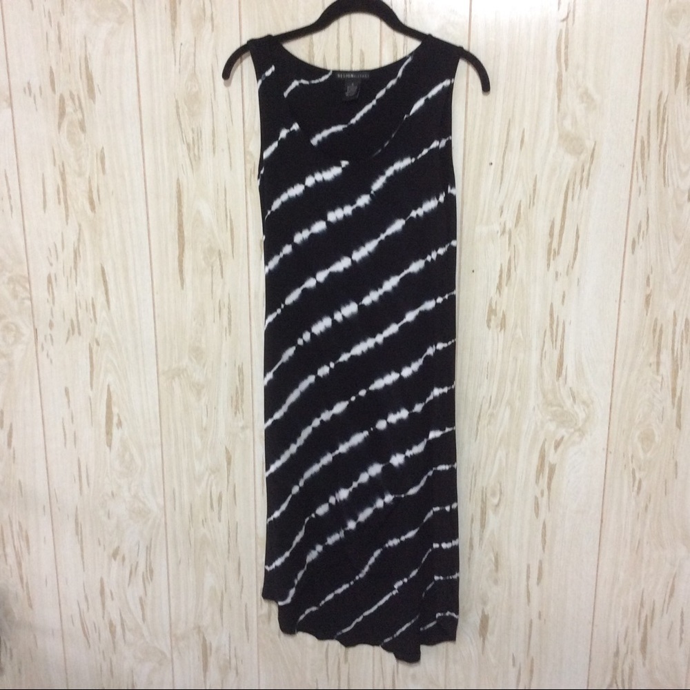Design History Tie Dye Dress Black And White S